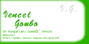 vencel gombo business card